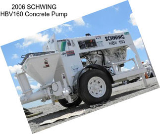 2006 SCHWING HBV160 Concrete Pump