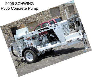 2006 SCHWING P305 Concrete Pump