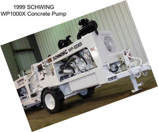 1999 SCHWING WP1000X Concrete Pump