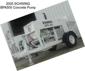 2005 SCHWING BPA500 Concrete Pump