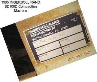 1995 INGERSOLL RAND SD100D Compaction Machine