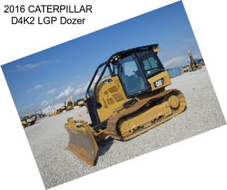 2016 CATERPILLAR D4K2 LGP Dozer