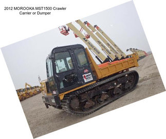 2012 MOROOKA MST1500 Crawler Carrier or Dumper