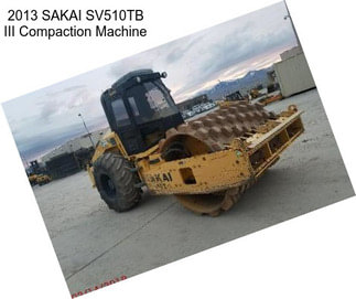 2013 SAKAI SV510TB III Compaction Machine