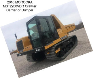 2016 MOROOKA MST2200VDR Crawler Carrier or Dumper