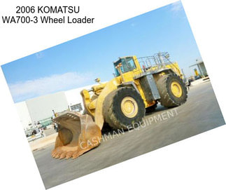 2006 KOMATSU WA700-3 Wheel Loader