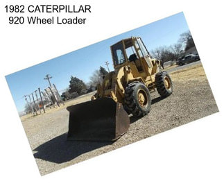 1982 CATERPILLAR 920 Wheel Loader