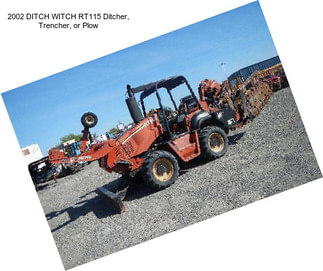 2002 DITCH WITCH RT115 Ditcher, Trencher, or Plow