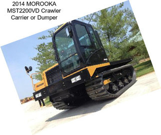 2014 MOROOKA MST2200VD Crawler Carrier or Dumper