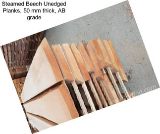 Steamed Beech Unedged Planks, 50 mm thick, AB grade