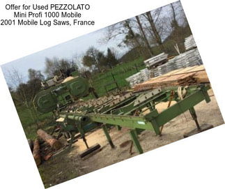 Offer for Used PEZZOLATO Mini Profi 1000 Mobile 2001 Mobile Log Saws, France