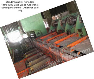 Used Primultini  Primultini 1100 1986 Solid Wood And Panel Sawing Machines - Other For Sale Italy