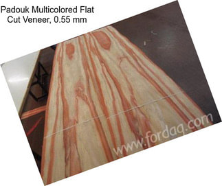Padouk Multicolored Flat Cut Veneer, 0.55 mm