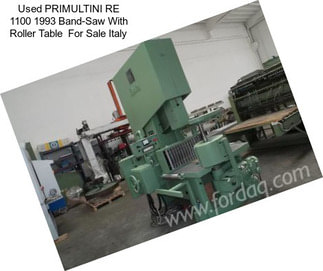 Used PRIMULTINI RE 1100 1993 Band-Saw With Roller Table  For Sale Italy