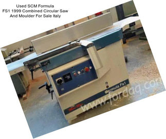 Used SCM Formula FS1 1999 Combined Circular Saw And Moulder For Sale Italy