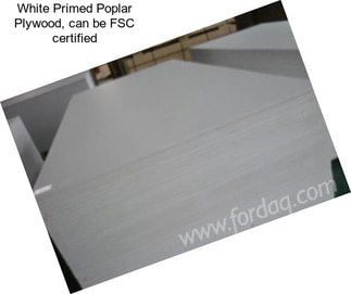 White Primed Poplar Plywood, can be FSC certified