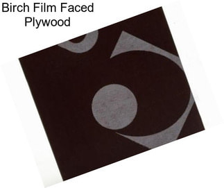 Birch Film Faced Plywood