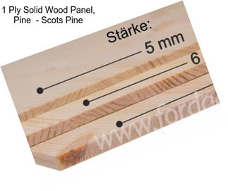 1 Ply Solid Wood Panel, Pine  - Scots Pine