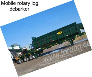 Mobile rotary log debarker