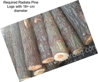 Required Radiata Pine Logs with 18+ cm diameter