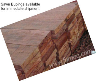 Sawn Bubinga available for immediate shipment