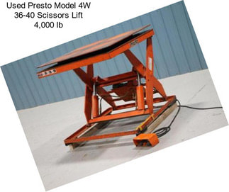 Used Presto Model 4W 36-40 Scissors Lift 4,000 lb