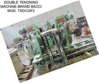 DOUBLE TENONING MACHINE BRAND BACCI MOD. TSD/CSF2