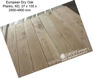 European Dry Oak Planks, KD, 27 x 135 x 2500-4900 mm