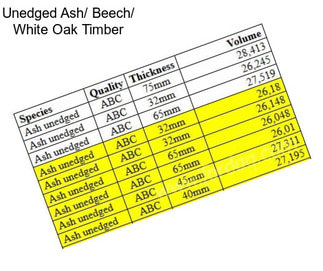 Unedged Ash/ Beech/ White Oak Timber