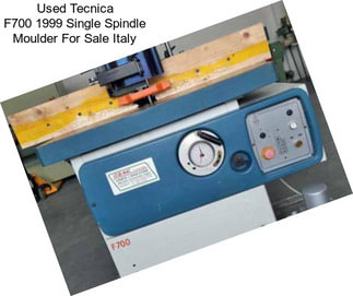 Used Tecnica F700 1999 Single Spindle Moulder For Sale Italy