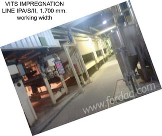 VITS IMPREGNATION LINE IPA/S/II, 1.700 mm. working width