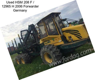 Used HSM 208 F / 12965 H 2006 Forwarder Germany