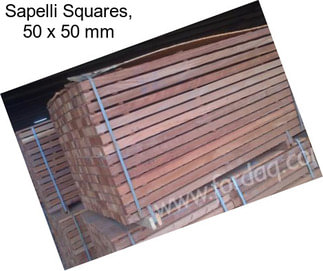 Sapelli Squares, 50 x 50 mm