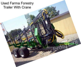 Used Farma Forestry Trailer With Crane