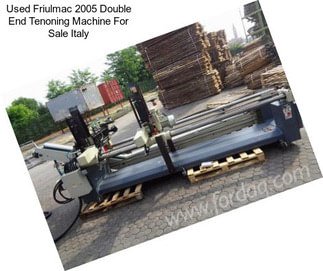 Used Friulmac 2005 Double End Tenoning Machine For Sale Italy