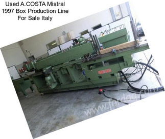 Used A.COSTA Mistral 1997 Box Production Line For Sale Italy