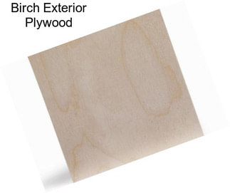 Birch Exterior Plywood