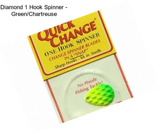 Diamond 1 Hook Spinner - Green/Chartreuse
