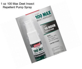 1 oz 100 Max Deet Insect Repellent Pump Spray