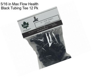 5/16 in Max Flow Health Black Tubing Tee 12 Pk