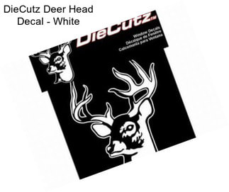 DieCutz Deer Head Decal - White