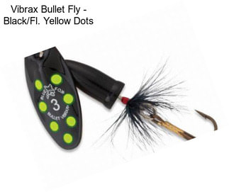 Vibrax Bullet Fly - Black/Fl. Yellow Dots