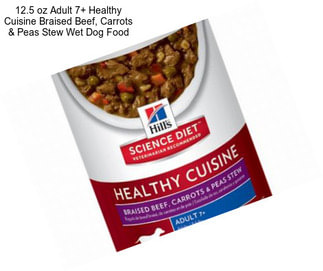 12.5 oz Adult 7+ Healthy Cuisine Braised Beef, Carrots & Peas Stew Wet Dog Food