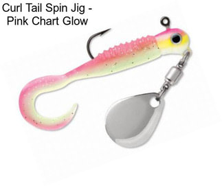 Curl Tail Spin Jig - Pink Chart Glow