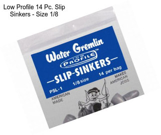 Low Profile 14 Pc. Slip Sinkers - Size 1/8