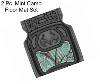 2 Pc. Mint Camo Floor Mat Set