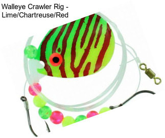 Walleye Crawler Rig - Lime/Chartreuse/Red