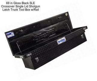 69 in Gloss Black SLE Crossover Single Lid Shotgun Latch Truck Tool Box w/Rail