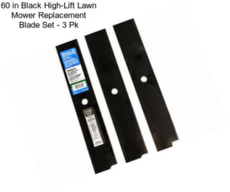 60 in Black High-Lift Lawn Mower Replacement Blade Set - 3 Pk