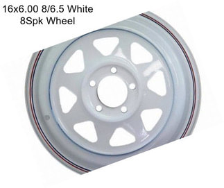 16x6.00 8/6.5 White 8Spk Wheel